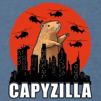 Capybara Funny Capybara Rodent Capyzilla Funny Garment-Dyed Sweatshirt