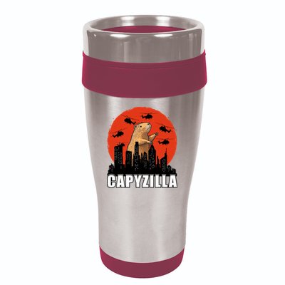Capybara Funny Capybara Rodent Capyzilla Funny 16oz Travel Tumbler
