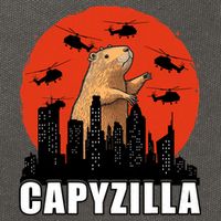 Capybara Funny Capybara Rodent Capyzilla Funny Cotton Canvas Backpack