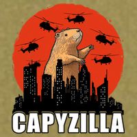 Capybara Funny Capybara Rodent Capyzilla Funny Garment-Dyed Women's Muscle Tee