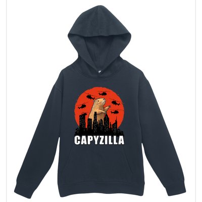 Capybara Funny Capybara Rodent Capyzilla Funny Urban Pullover Hoodie