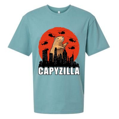 Capybara Funny Capybara Rodent Capyzilla Funny Sueded Cloud Jersey T-Shirt