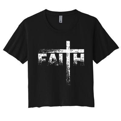 Christian Faith & Cross Christian Faith Women's Crop Top Tee