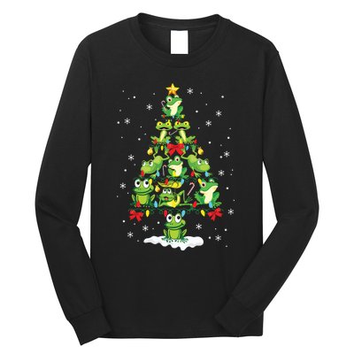 Cute Frog Christmas Tree Gift Decor Xmas Tree Premium Long Sleeve Shirt