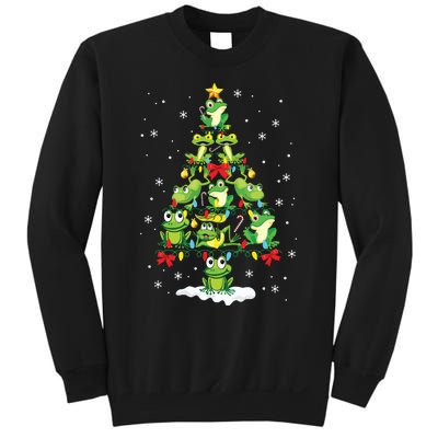 Cute Frog Christmas Tree Gift Decor Xmas Tree Premium Sweatshirt