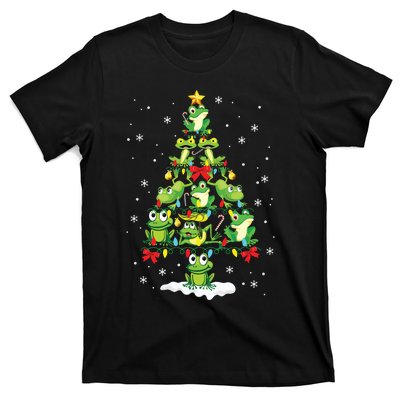 Cute Frog Christmas Tree Gift Decor Xmas Tree Premium T-Shirt