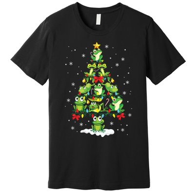 Cute Frog Christmas Tree Gift Decor Xmas Tree Premium Premium T-Shirt