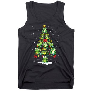 Cute Frog Christmas Tree Gift Decor Xmas Tree Premium Tank Top