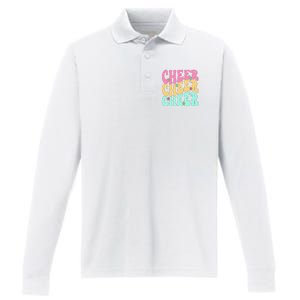 Cheerleading for Cheerleader Squad Teen Cheer Practice Performance Long Sleeve Polo