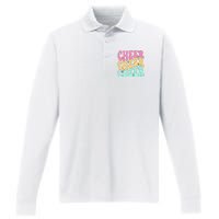 Cheerleading for Cheerleader Squad Teen Cheer Practice Performance Long Sleeve Polo