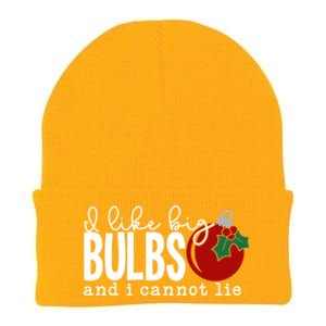 Cute Funny Christmas I Like Big Bulbs And I Cannot Lie Gift Knit Cap Winter Beanie