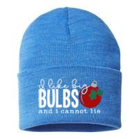 Cute Funny Christmas I Like Big Bulbs And I Cannot Lie Gift Sustainable Knit Beanie