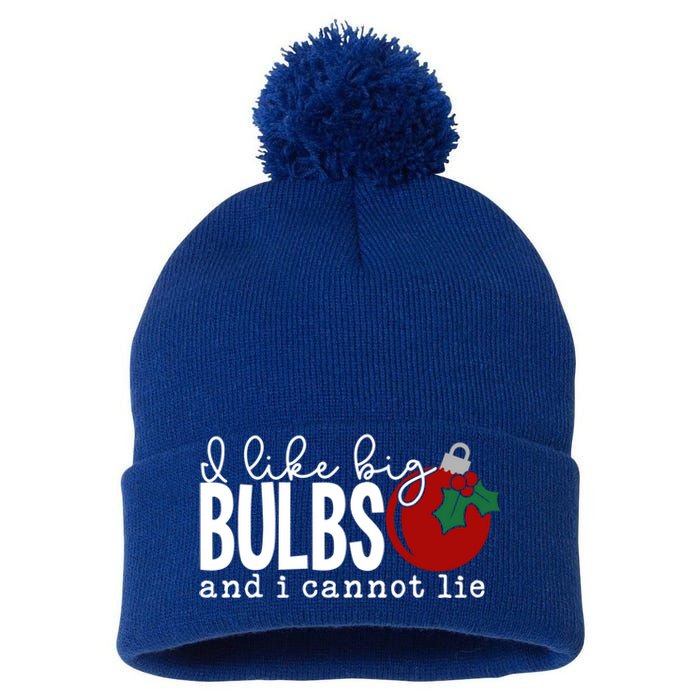 Cute Funny Christmas I Like Big Bulbs And I Cannot Lie Gift Pom Pom 12in Knit Beanie