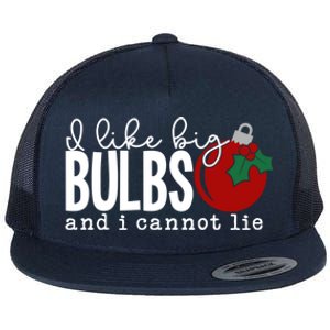 Cute Funny Christmas I Like Big Bulbs And I Cannot Lie Gift Flat Bill Trucker Hat