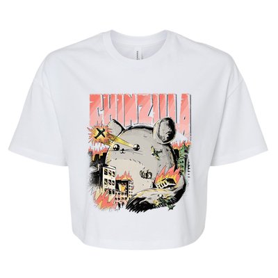 CHINZILLA Funny Chinchilla Saying Gift Chinchillas Owners Bella+Canvas Jersey Crop Tee