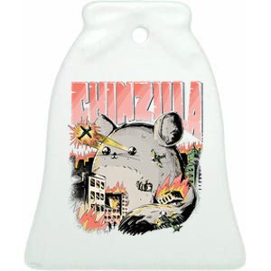 CHINZILLA Funny Chinchilla Saying Gift Chinchillas Owners Ceramic Bell Ornament