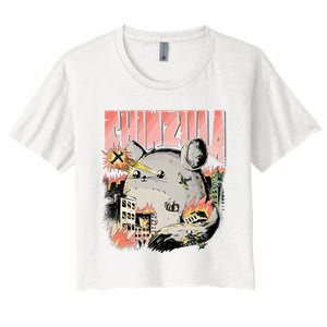 CHINZILLA Funny Chinchilla Saying Gift Chinchillas Owners Women's Crop Top Tee