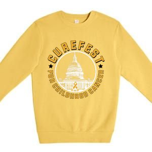 Curefest For Childhood Cancer 2024 Design 3 For Dark Fabric Premium Crewneck Sweatshirt