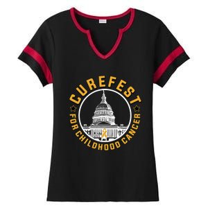 Curefest For Childhood Cancer 2024 Design 3 For Dark Fabric Ladies Halftime Notch Neck Tee