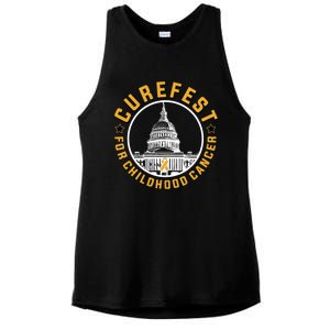 Curefest For Childhood Cancer 2024 Design 3 For Dark Fabric Ladies PosiCharge Tri-Blend Wicking Tank