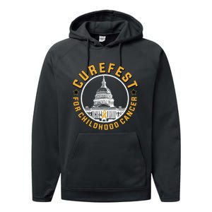 Curefest For Childhood Cancer 2024 Design 3 For Dark Fabric Performance Fleece Hoodie