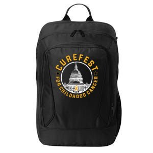 Curefest For Childhood Cancer 2024 Design 3 For Dark Fabric City Backpack