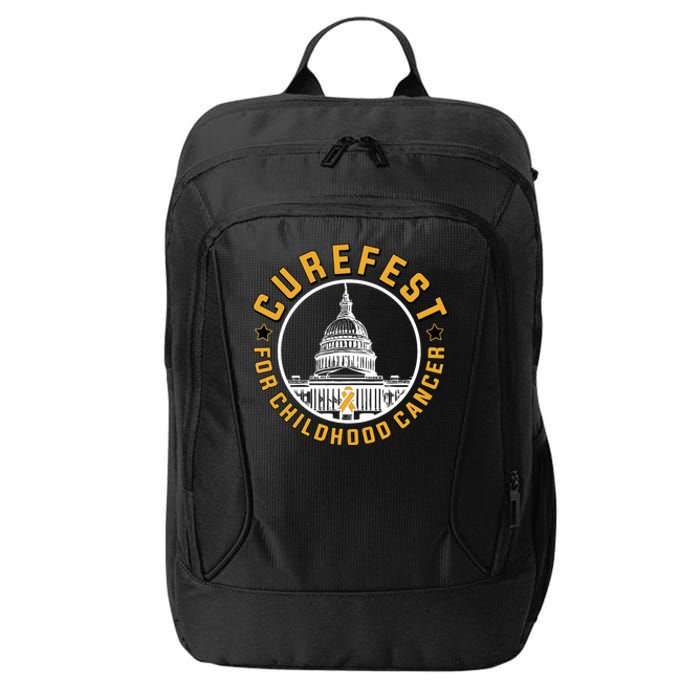 Curefest For Childhood Cancer 2024 Design 3 For Dark Fabric City Backpack