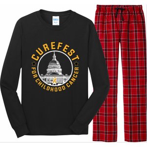 Curefest For Childhood Cancer 2024 Design 3 For Dark Fabric Long Sleeve Pajama Set