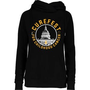 Curefest For Childhood Cancer 2024 Design 3 For Dark Fabric Womens Funnel Neck Pullover Hood