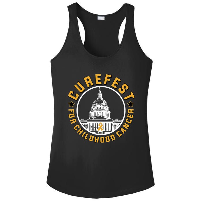 Curefest For Childhood Cancer 2024 Design 3 For Dark Fabric Ladies PosiCharge Competitor Racerback Tank