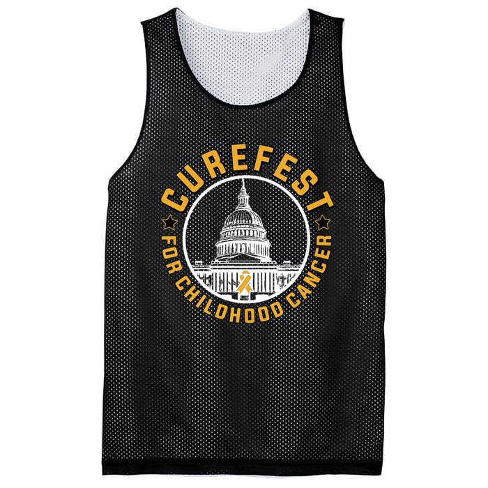 Curefest For Childhood Cancer 2024 Design 3 For Dark Fabric Mesh Reversible Basketball Jersey Tank