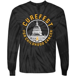 Curefest For Childhood Cancer 2024 Design 3 For Dark Fabric Tie-Dye Long Sleeve Shirt