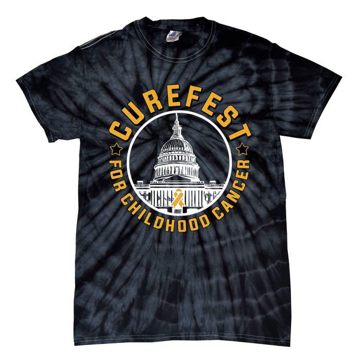 Curefest For Childhood Cancer 2024 Design 3 For Dark Fabric Tie-Dye T-Shirt