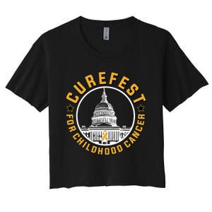 Curefest For Childhood Cancer 2024 Design 3 For Dark Fabric Women's Crop Top Tee