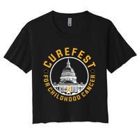 Curefest For Childhood Cancer 2024 Design 3 For Dark Fabric Women's Crop Top Tee