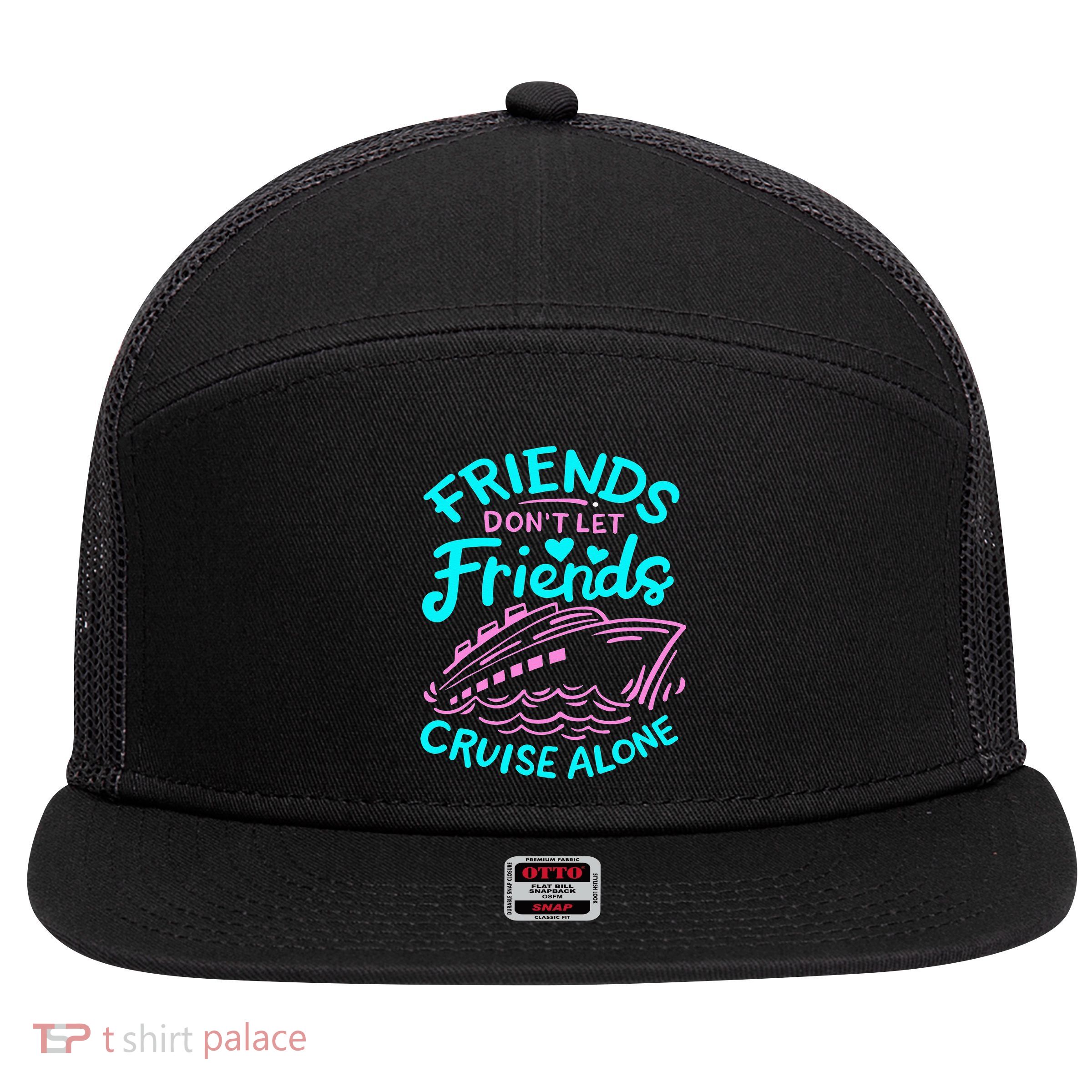 Cruise Friends 7 Panel Mesh Trucker Snapback Hat