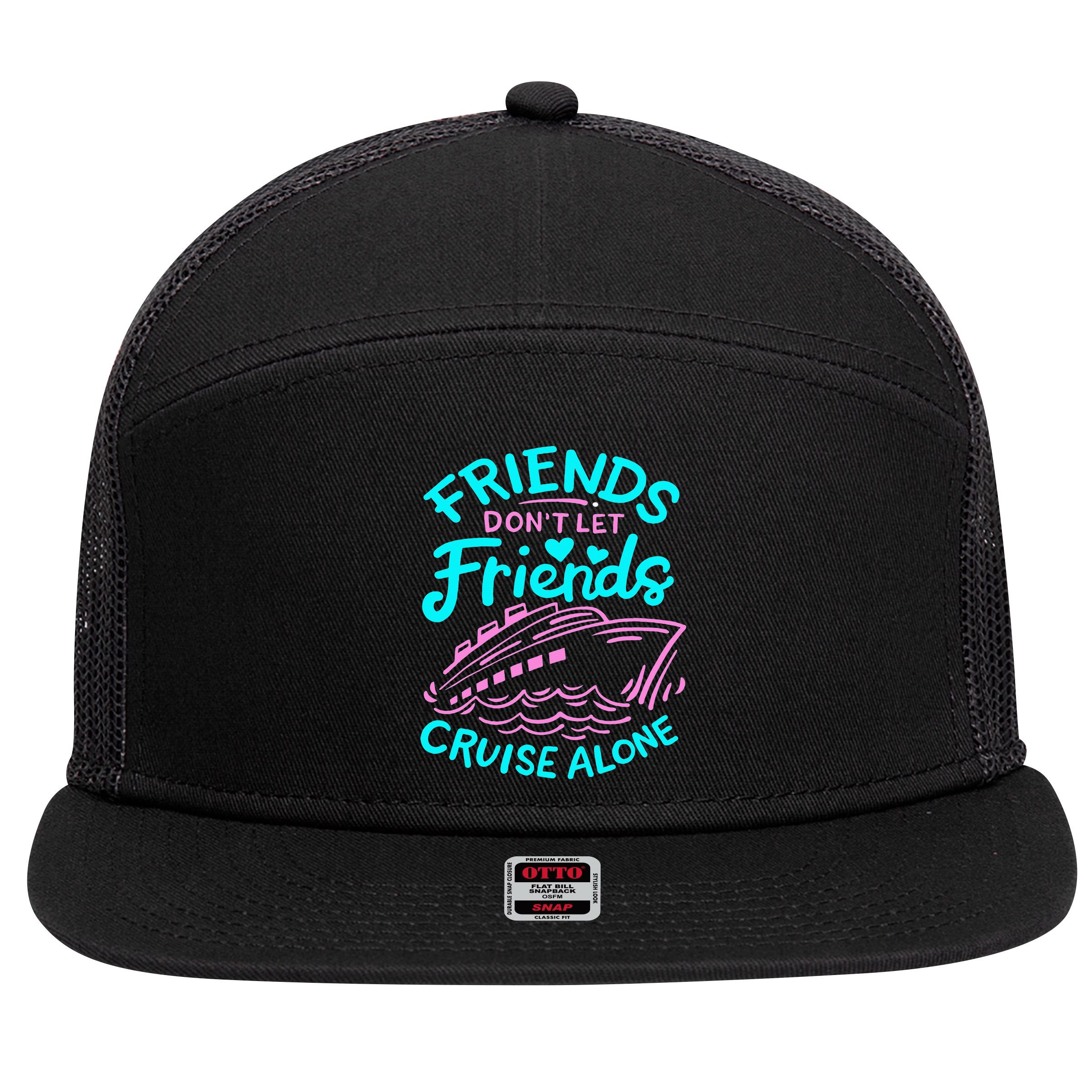 Cruise Friends 7 Panel Mesh Trucker Snapback Hat
