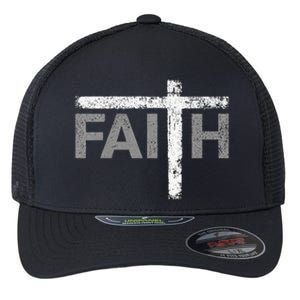 Christian Faith & Cross Christian Faith Flexfit Unipanel Trucker Cap