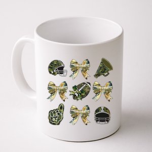 Camo Football Coquette Bow Football Mom Game Day Women Gift Coffee Mug