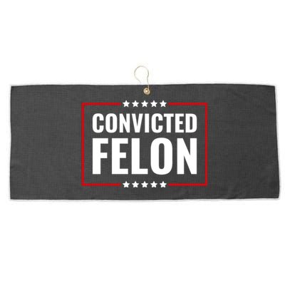 Convicted Felon Large Microfiber Waffle Golf Towel