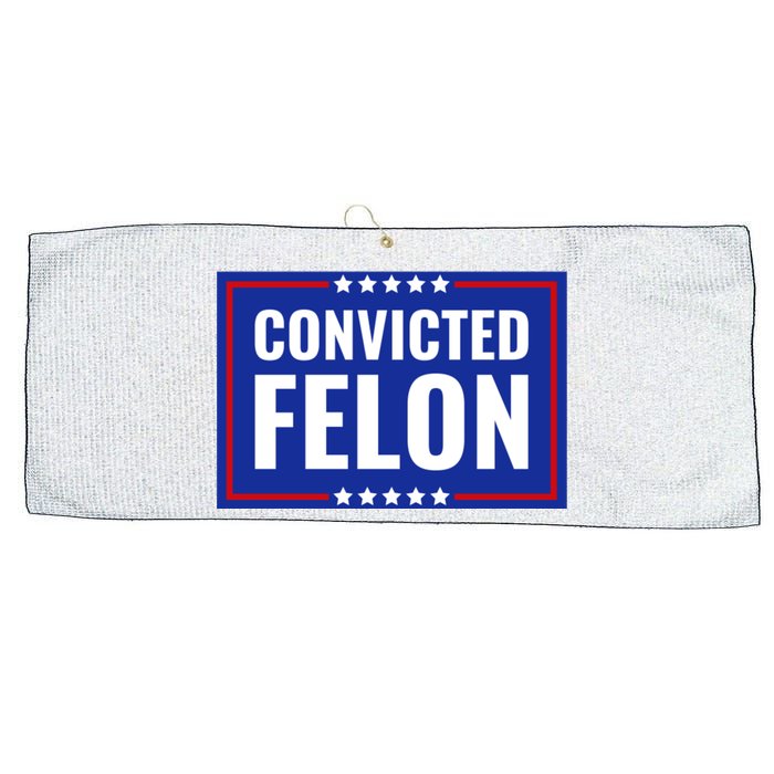 Convicted Felon Large Microfiber Waffle Golf Towel