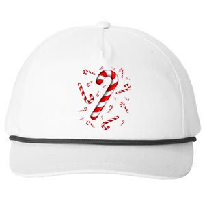 Christmas Flying Candy Cane Lover Taster Red And White Woman Snapback Five-Panel Rope Hat