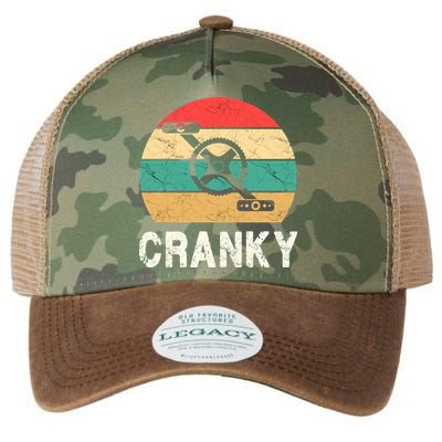 Cranky Funny Cyclist Retro Distressed Look Legacy Tie Dye Trucker Hat
