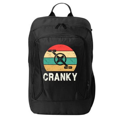 Cranky Funny Cyclist Retro Distressed Look City Backpack