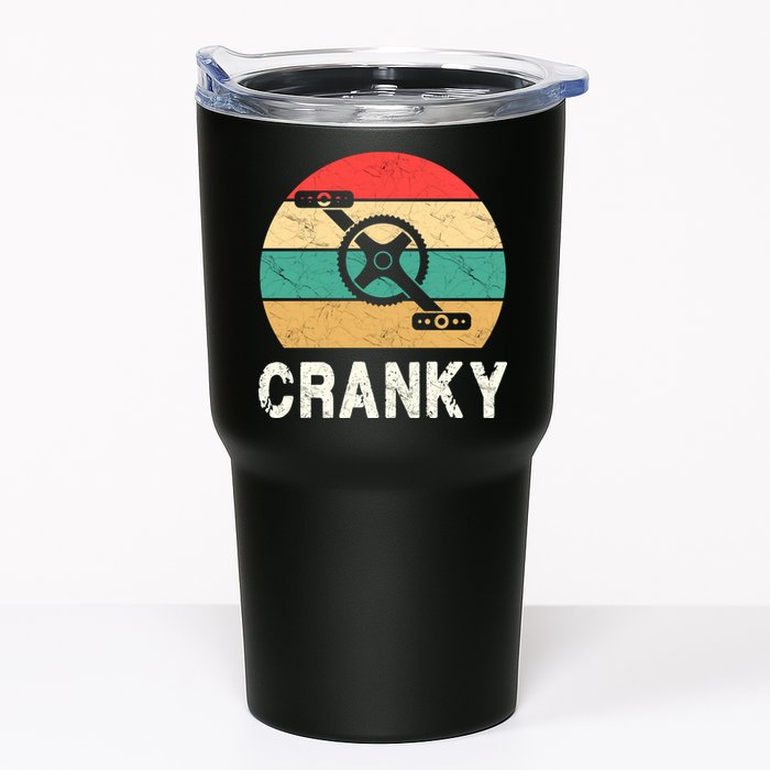 Cranky Funny Cyclist Retro Distressed Look Tumbler