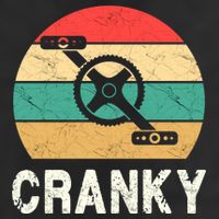 Cranky Funny Cyclist Retro Distressed Look Hat