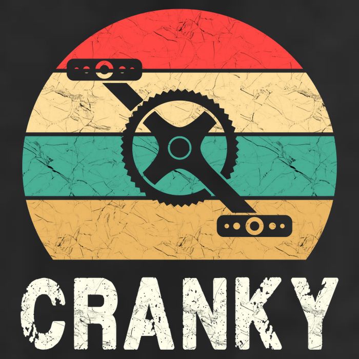 Cranky Funny Cyclist Retro Distressed Look Hat