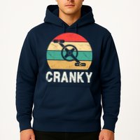 Cranky Funny Cyclist Retro Distressed Look Hoodie