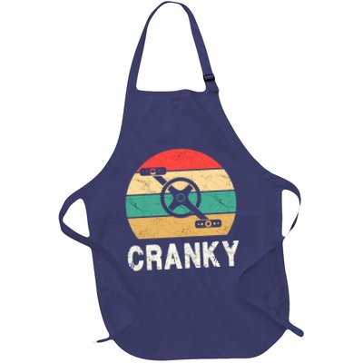 Cranky Funny Cyclist Retro Distressed Look Apron