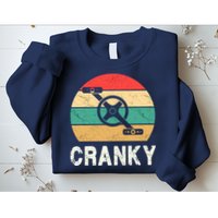 Cranky Funny Cyclist Retro Distressed Look Sweatshirt